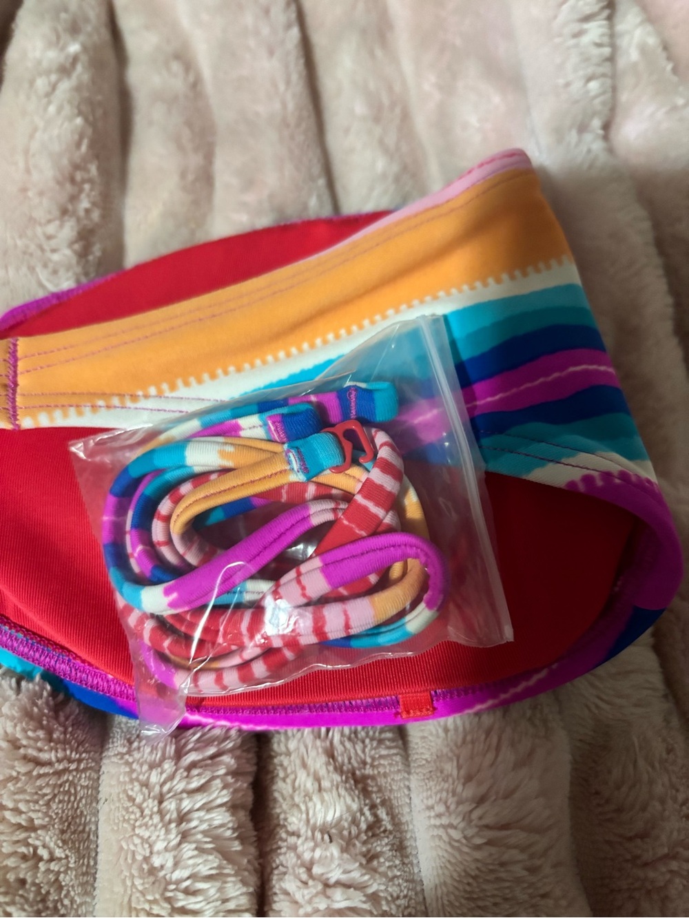 : Aerie Striped Bandeau Bikini Set High Rise Bottoms Multicolor M NWOT - Picture 10 of 10